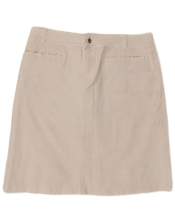 Hobbs Womens Denim Skirt UK 14 Large W33 White Cotton