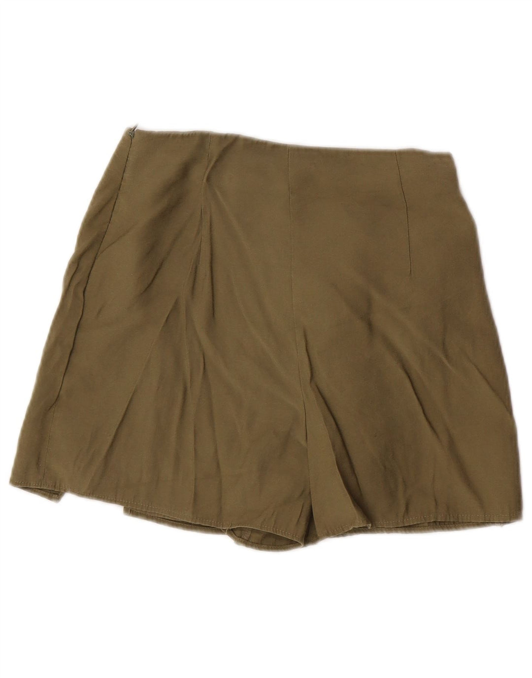 Zara Womens Casual Shorts Small W26 Khaki Modal