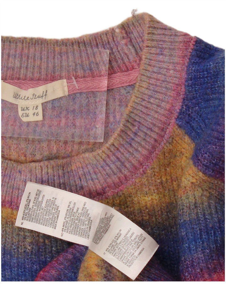 White Stuff Womens Boat Neck Jumper Sweater UK 18 XL Multicoloured Striped