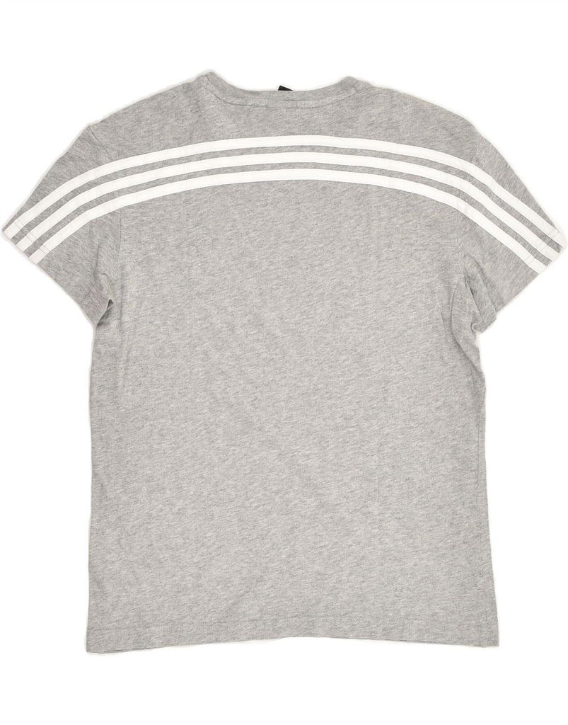 ADIDAS Boys T-Shirt Top 13-14 Years Grey Cotton | Vintage Adidas | Thrift | Second-Hand Adidas | Used Clothing | Messina Hembry 