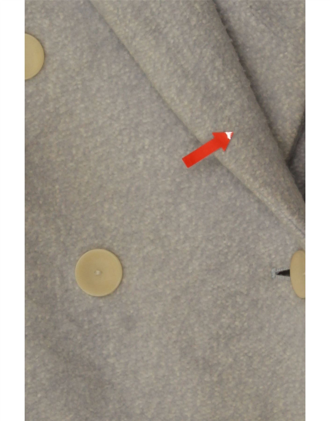 Zara Womens Oversized Double Breasted Coat UK 6 XS Blue Flecked