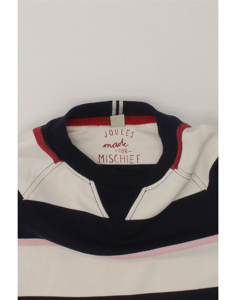 JOULES Girls Sweatshirt Jumper 5-6 Years Navy Blue Striped Cotton | Vintage Joules | Thrift | Second-Hand Joules | Used Clothing | Messina Hembry 