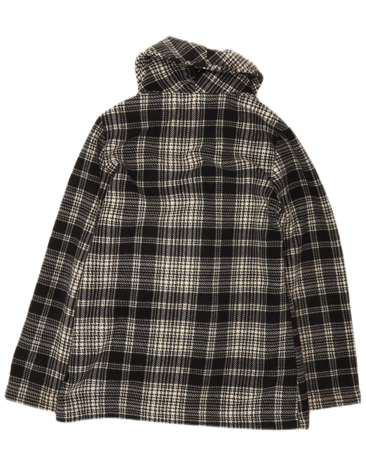 Barrage Womens Fleece Windbreaker Jacket UK 14 Medium Black Plaid Polyester