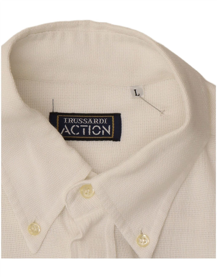 Trussardi Mens Shirt Large White