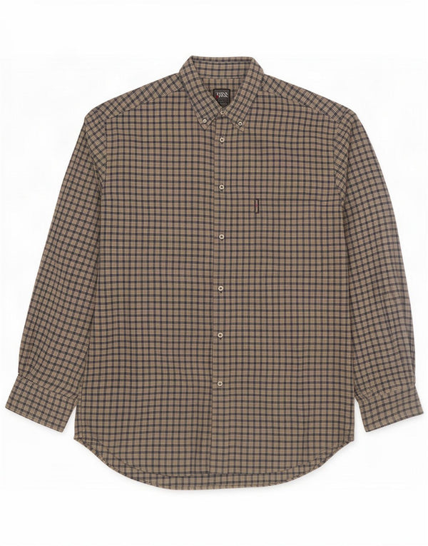 Think Pink Mens Flannel Shirt 2XL Navy Blue Check Cotton