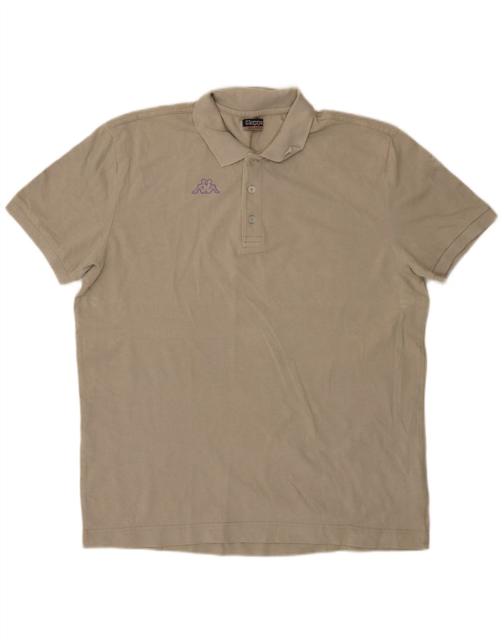 Kappa Mens Polo Shirt 2XL Beige Cotton
