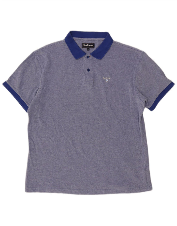 Barbour Mens Polo Shirt XL Blue Cotton