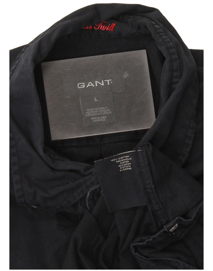Gant Mens Shirt Large Navy Blue Cotton