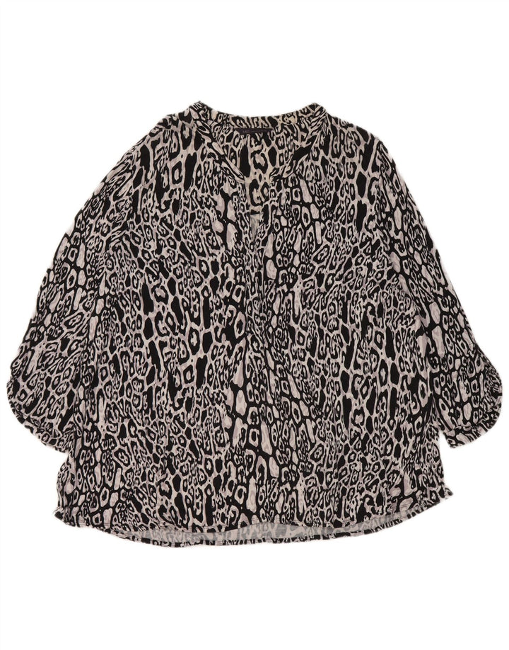 Marks & Spencer Womens Blouse Top UK 20 2XL Multicoloured Animal Print