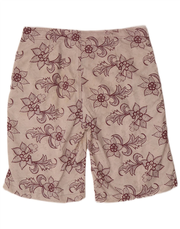 Champion Mens Swimming Shorts Large Off White Floral