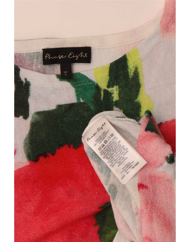 Phase Eight Womens Oversized Blouse Top UK 10 Small Multicoloured Floral