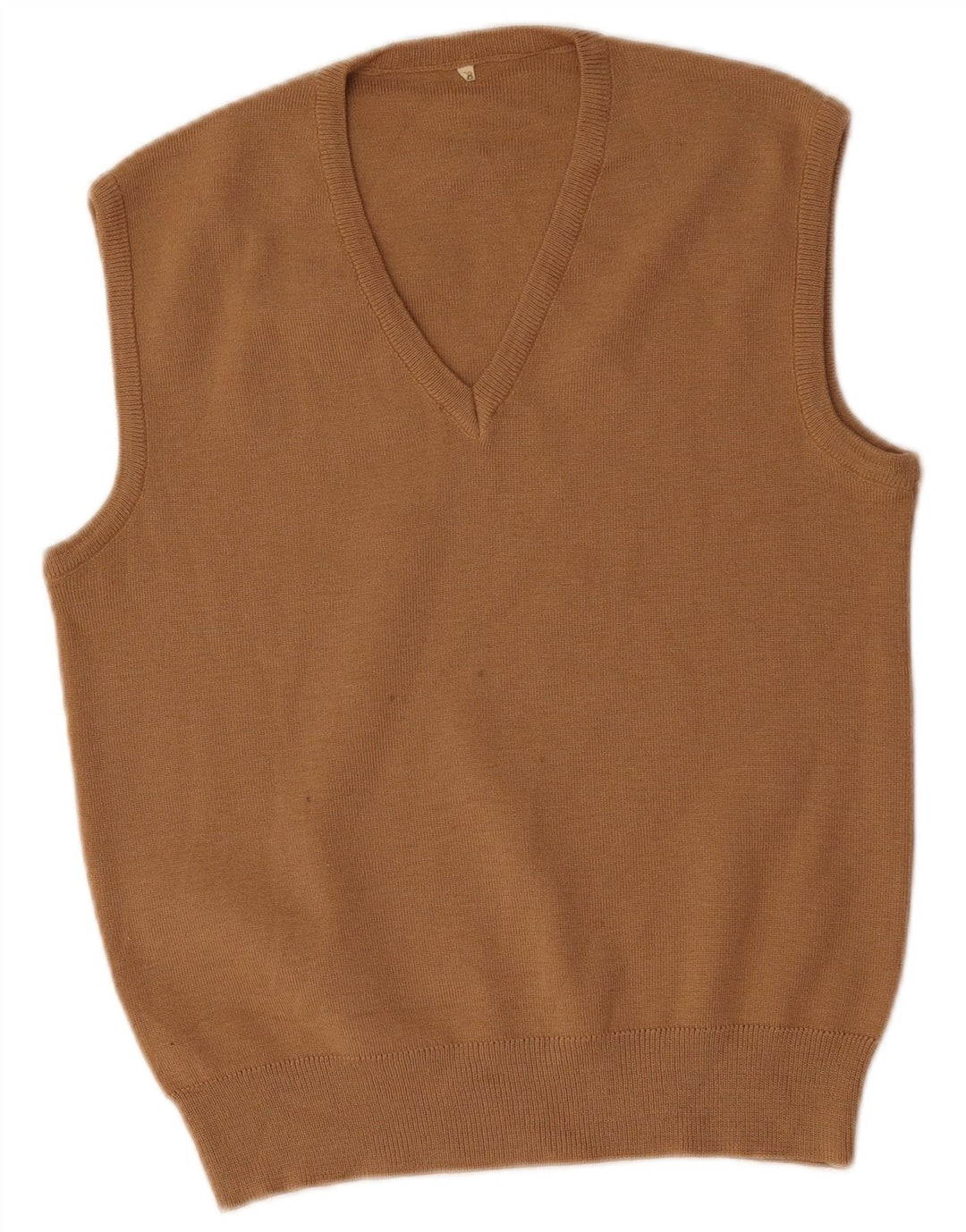 Vintage Mens Vest Tank Top IT 48 Medium Beige Wool