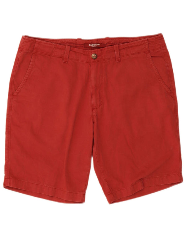 Carrera Mens Chino Shorts IT 52 XL W36  Red Cotton