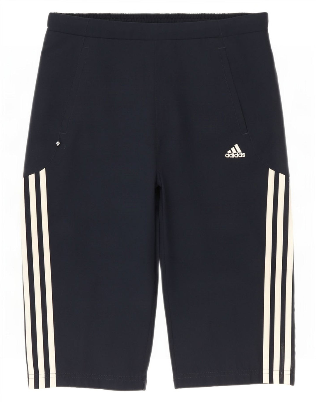 Adidas Womens Bermuda Sport Shorts UK 12 Medium Navy Blue Polyester