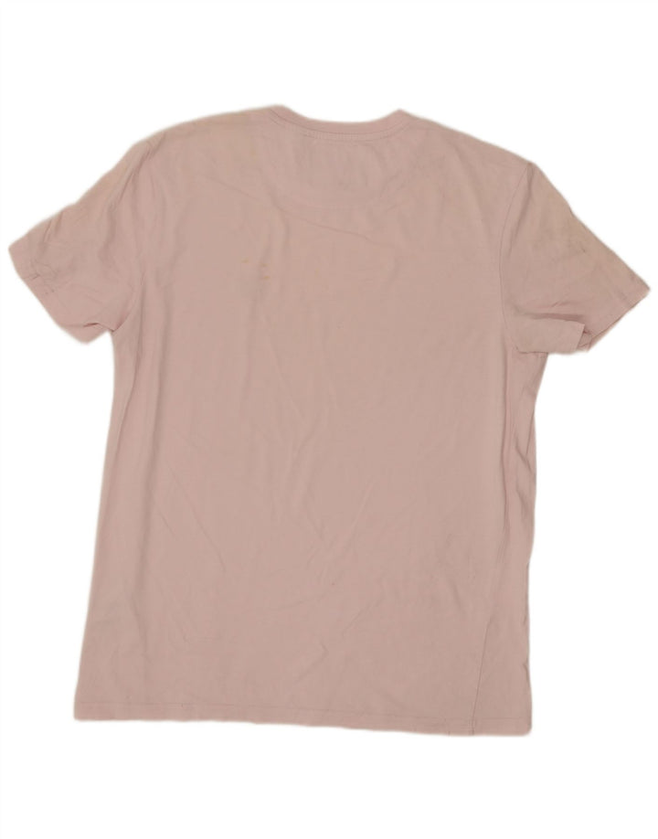 LYLE & SCOTT Mens T-Shirt Top Medium Pink Cotton