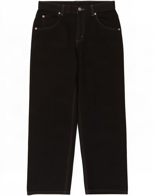 Lee Girls Husky Loose Jeans 11-12 Years W28 L27 Black Cotton