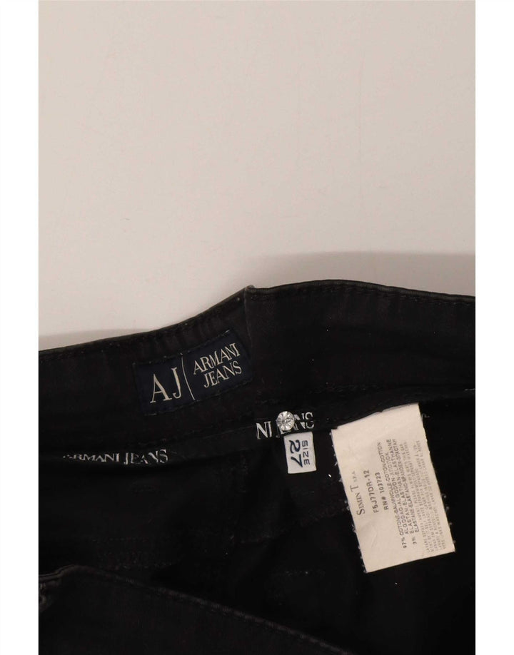 Armani Womens Capri Trousers W27 L20 Grey Cotton