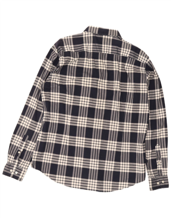 Hugo Boss Mens Slim Fit Shirt XL Black Check Cotton