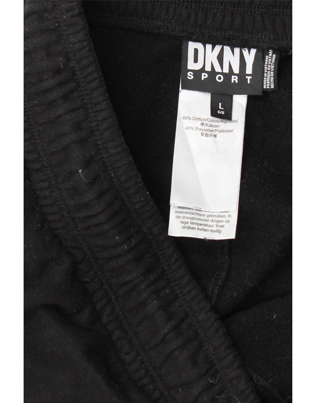 Dkny Mens Tracksuit Trousers Joggers Large  Black Cotton