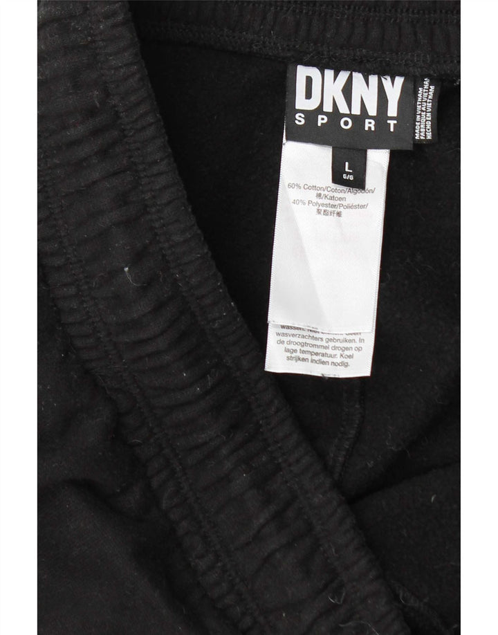 Dkny Mens Tracksuit Trousers Joggers Large  Black Cotton