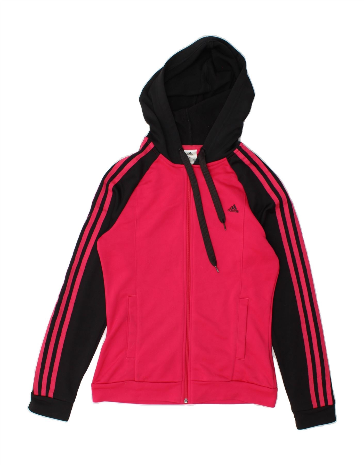 ADIDAS Womens Climalite Zip Hoodie Sweater UK 8/10 Small Pink