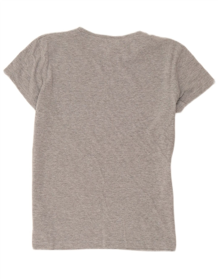 Lotto Womens Graphic T-Shirt Top UK 14 Medium Grey Cotton