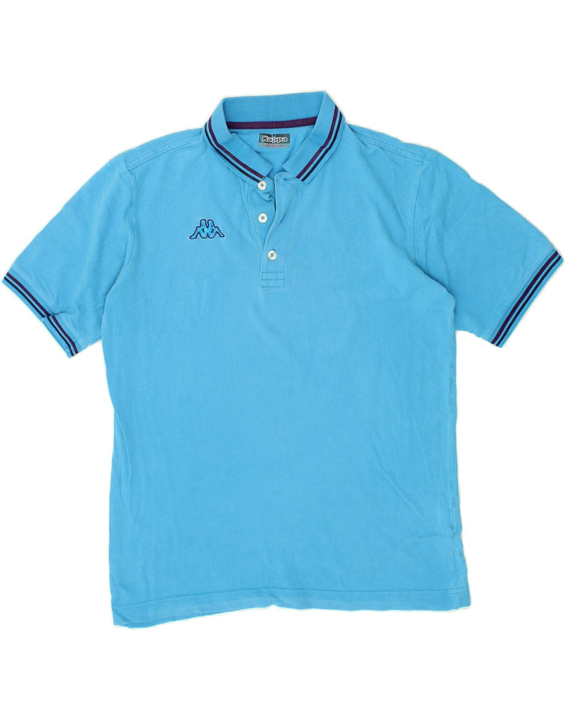 KAPPA Mens Polo Shirt Medium Blue Cotton | Vintage Kappa | Thrift | Second-Hand Kappa | Used Clothing | Messina Hembry 