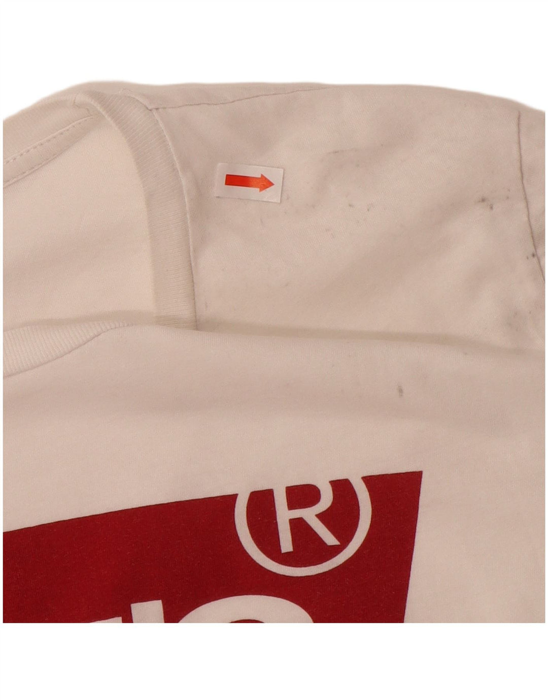 LEVI'S Womens Graphic T-Shirt Top UK 14 Large White