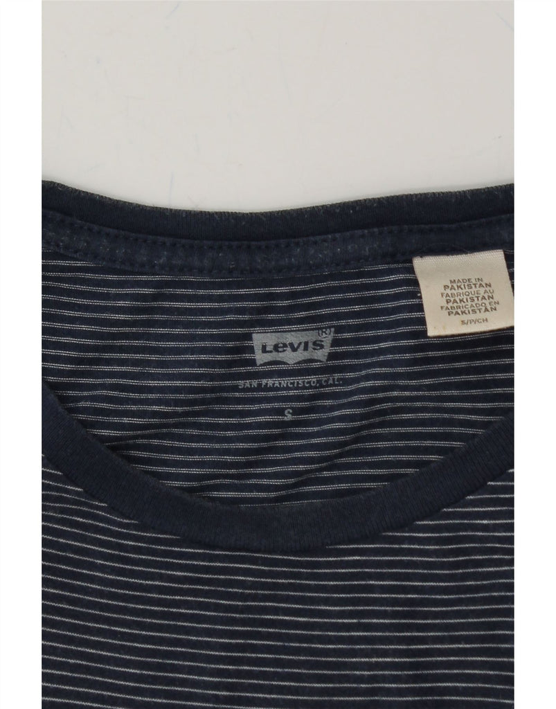 LEVI'S Mens T-Shirt Top Small Navy Blue Striped Vintage Levi's and Second-Hand Levi's from Messina Hembry 