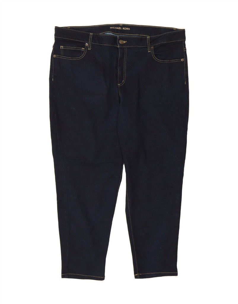 MICHAEL KORS Womens Capri Slim Jeans US 18 2XL W40 L25 Navy Blue Cotton Vintage Michael Kors and Second-Hand Michael Kors from Messina Hembry 