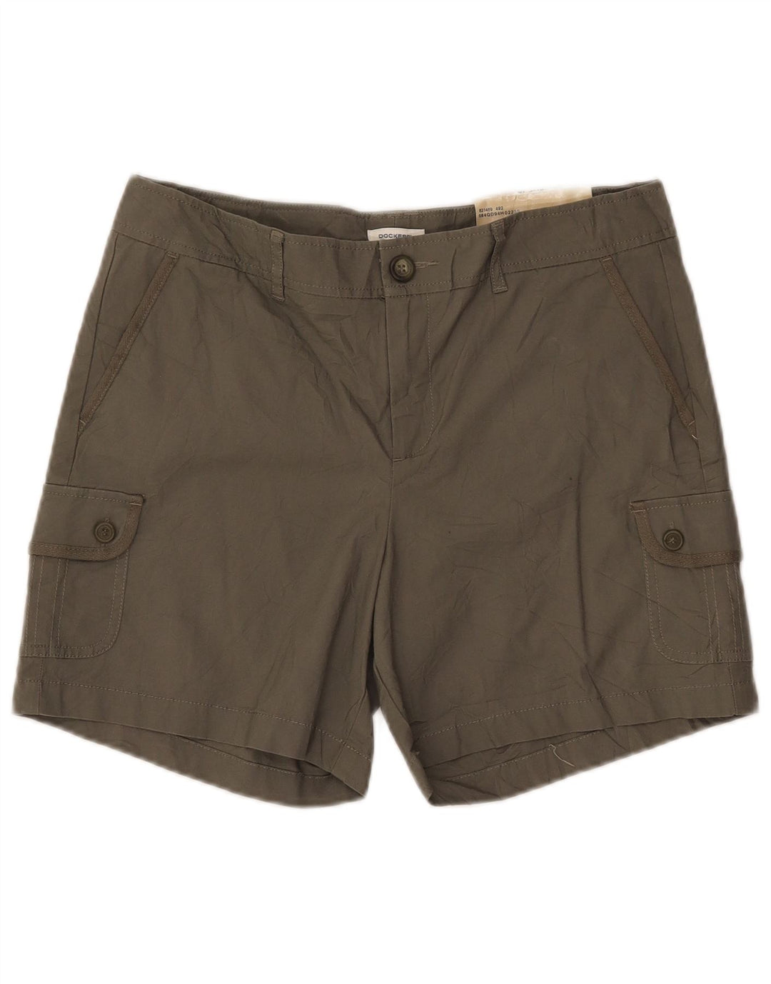 Dockers Womens Stretch Cargo Shorts US 10 Large W32  Khaki Cotton