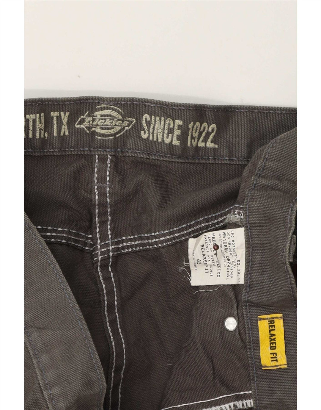 Dickies Mens Relaxed Fit Cargo Shorts W42 2XL Grey Cotton