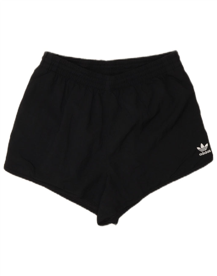 Adidas Womens Sport Shorts UK 12 Medium  Black Polyester