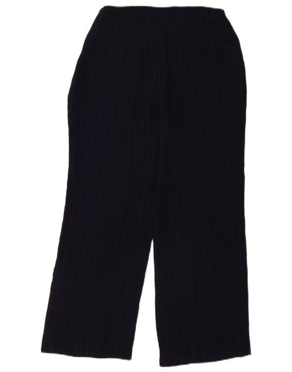 Marks & Spencer Womens Cropped Trousers UK 10 Small W26 L26 Navy Blue