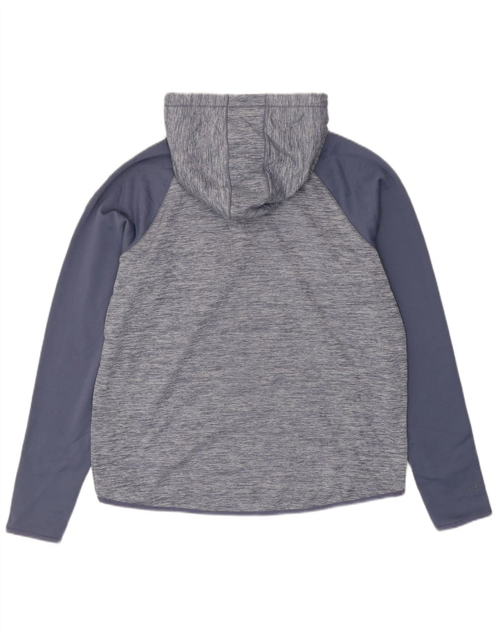 UNDER ARMOUR Womens Cold Gear Hoodie Jumper UK 18 XL Blue Flecked