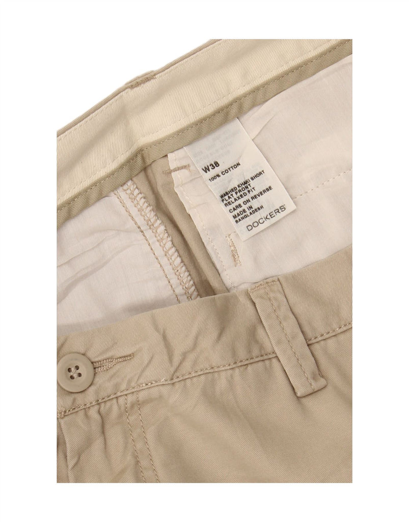 DOCKERS Mens Relaxed Fit Cargo Shorts W38 XL Beige Cotton Vintage Dockers and Second-Hand Dockers from Messina Hembry 