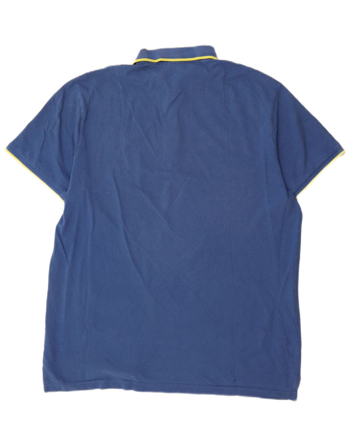 Puma Mens Polo Shirt XL Blue Cotton