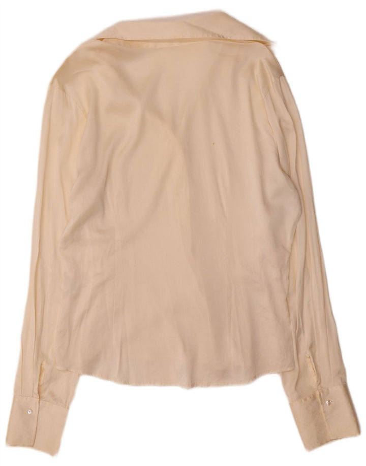 Naracamicie Womens Shirt Blouse UK 16 Large Off White Silk