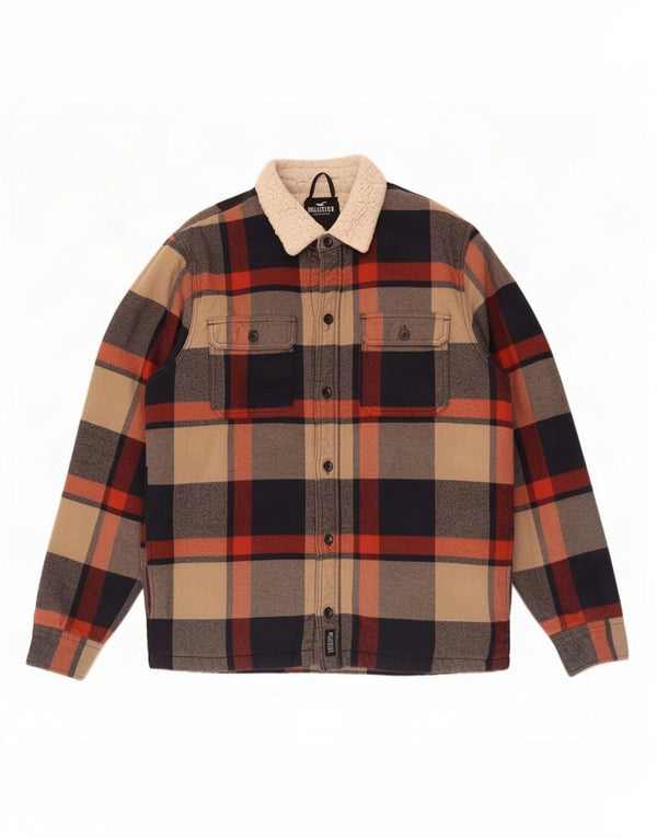 Hollister Mens Lumberjack Flannel Shirt Large Multicoloured Check Cotton
