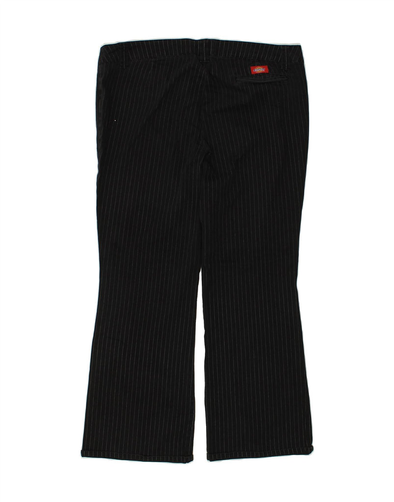 DICKIES Womens Bootcut Chino Trousers US 18 2XL W38 L29 Black Striped | Vintage Dickies | Thrift | Second-Hand Dickies | Used Clothing | Messina Hembry 