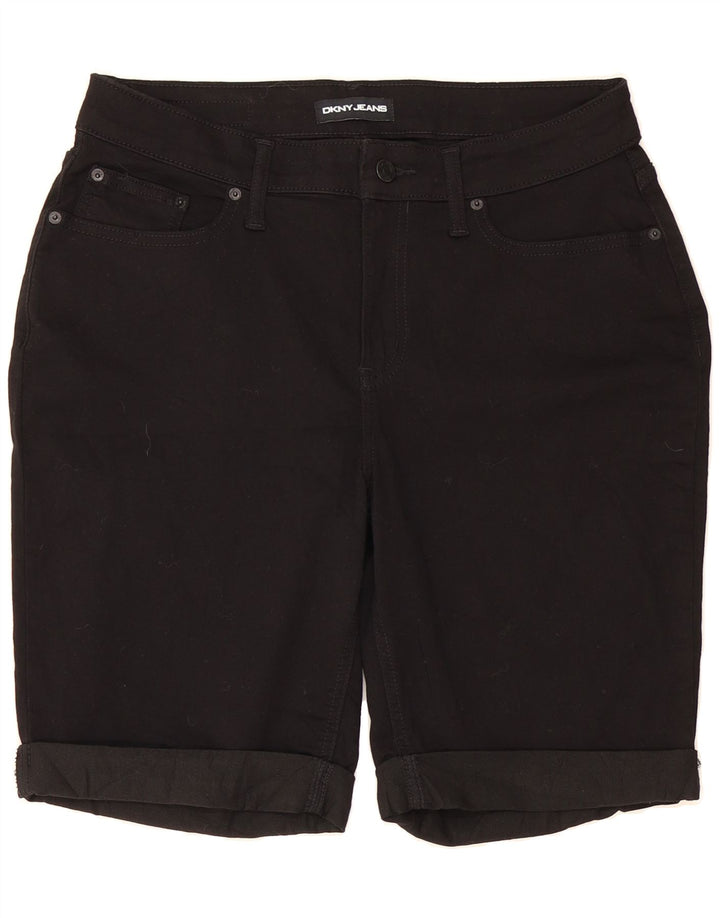 DKNY Womens Denim Shorts US 12 Large W32 Black Cotton Vintage Dkny and Second-Hand Dkny from Messina Hembry 