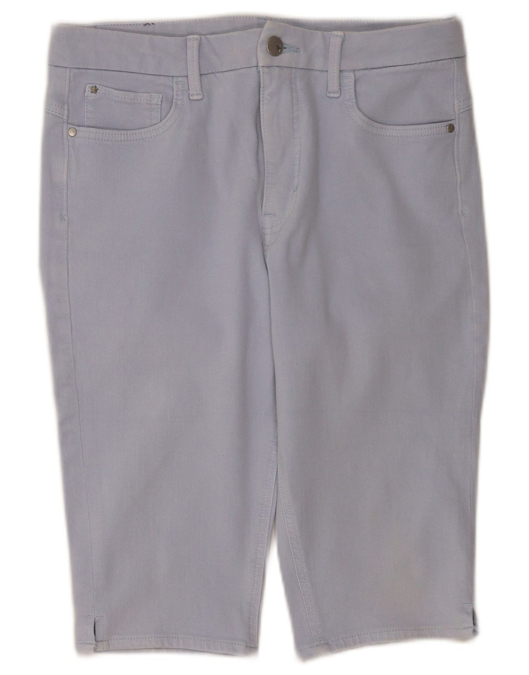 Marks & Spencer Womens Bermuda Casual Shorts UK 12 Medium W30 Blue Cotton
