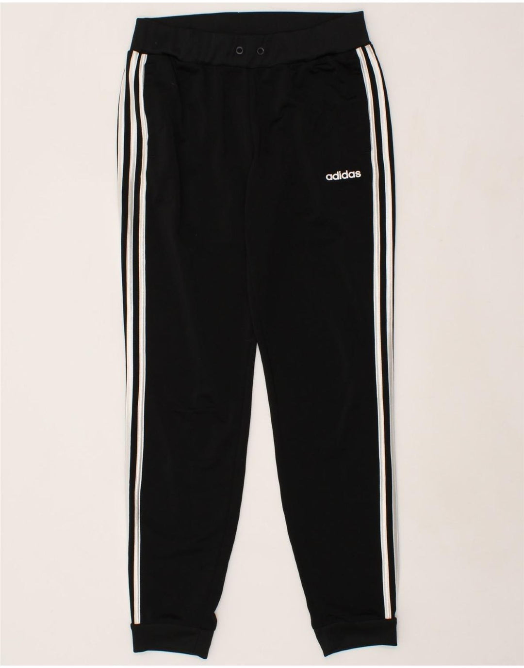 ADIDAS Womens Tracksuit Trousers Joggers UK 8/10 Small Black Polyester Vintage Adidas and Second-Hand Adidas from Messina Hembry 