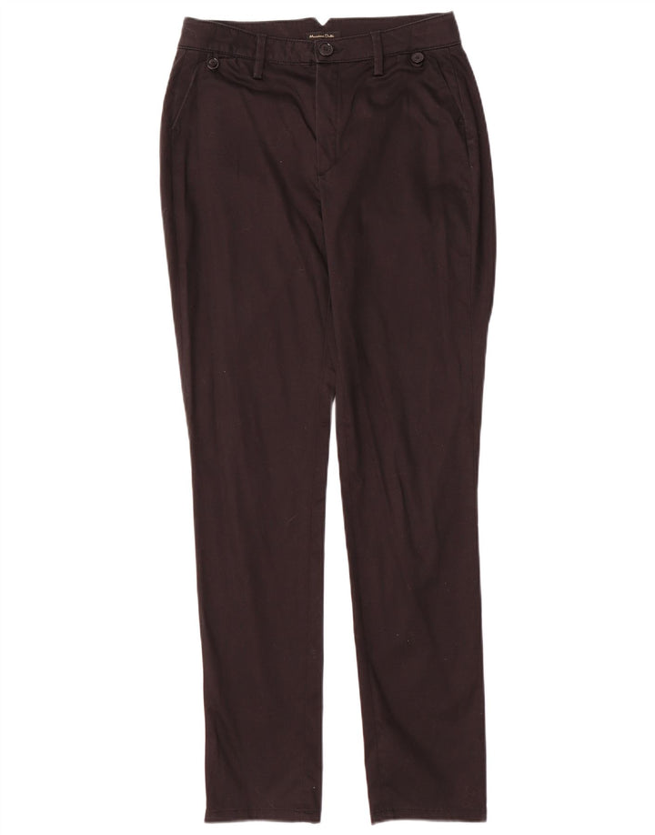 Massimo Dutti Womens Slim Chino Trousers EU 38 Small W26 L29 Black
