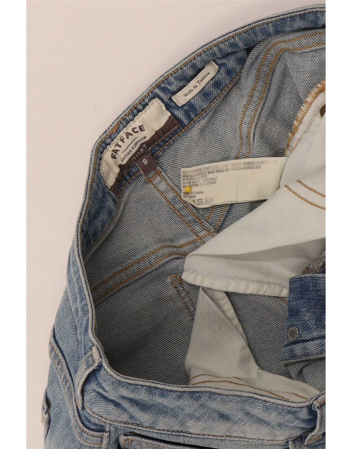 Fat Face Womens Denim Shorts UK 8 Small W30 Blue Cotton
