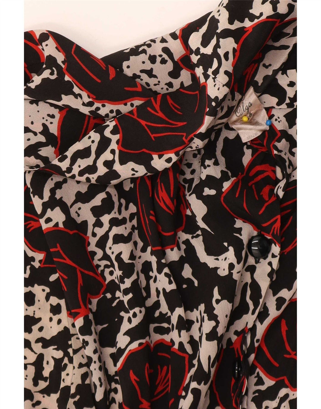 Vintage Womens A-Line Dress IT 44 Medium Multicoloured Floral Acetate