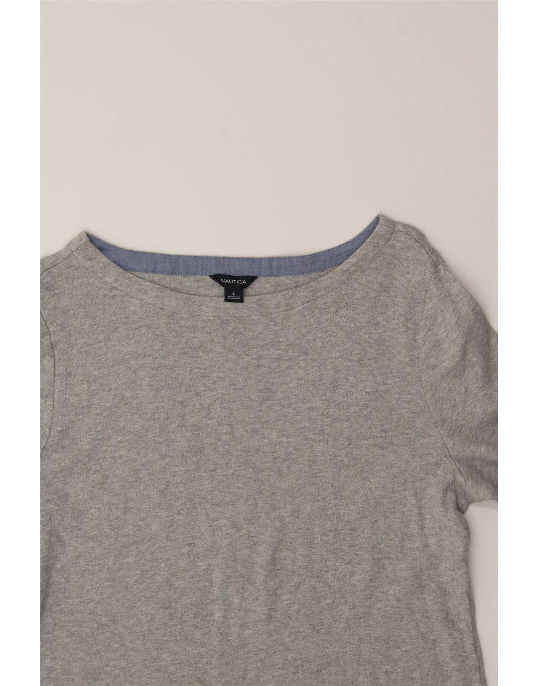 NAUTICA Womens Top 3/4 Sleeve UK 14 Large Grey Cotton Vintage Nautica and Second-Hand Nautica from Messina Hembry 
