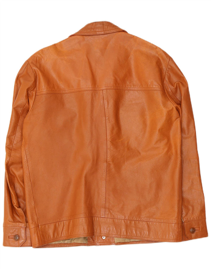 Vintage Mens Leather Jacket UK 38 Medium Brown Leather