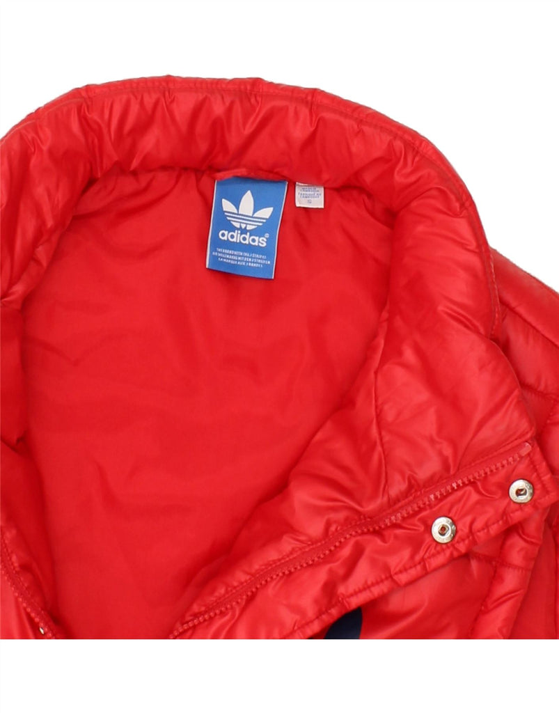 ADIDAS Mens Padded Gilet UK 36 Small Red Polyester Vintage Adidas and Second-Hand Adidas from Messina Hembry 