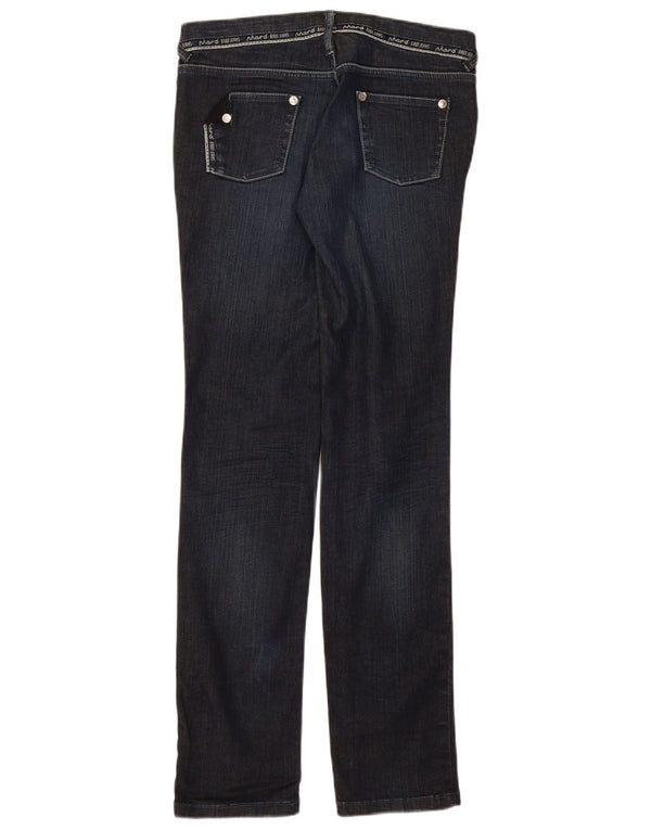 Phard Womens Graphic Slim Jeans UK 8 Small W32 L33 Navy Blue Cotton